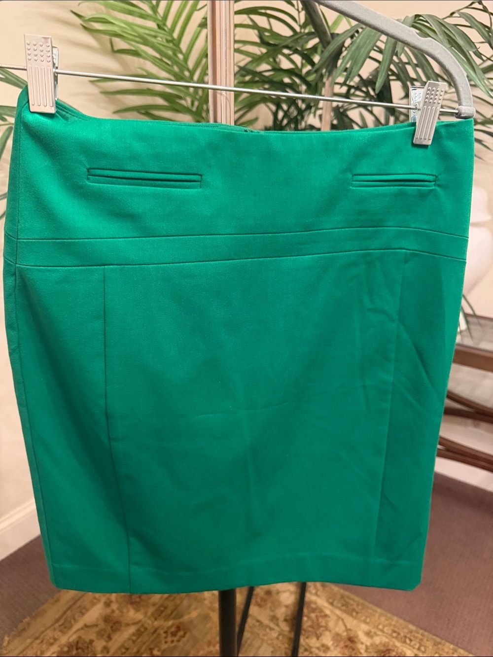 Express Bright Green Tailored Pencil Skirt